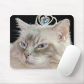 Tapis De Souris Chat Ragdoll avec Tiara (Avec souris)