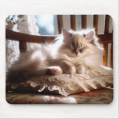 Tapis De Souris Chat Ragdoll Dormir Sur Le Coussin (Devant)