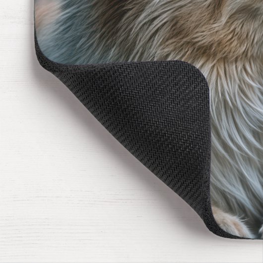 Tapis De Souris Chat regardant un néon papillon (Coin)