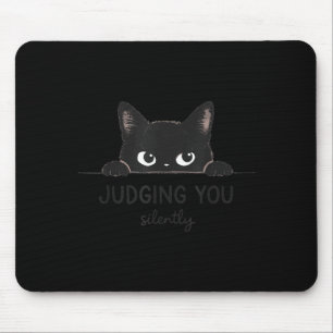 Tapis De Souris Chat Rétro Drôle Ca Vous Jugé Silencieusement Vint