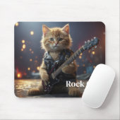 Tapis De Souris Chat rockeur (Avec souris)