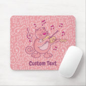 Tapis de souris chat rose avec violon (Avec souris)