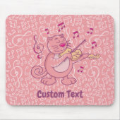 Tapis de souris chat rose avec violon (Devant)