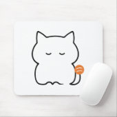 Tapis De Souris Chat roux dodu assis (Avec souris)