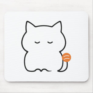 Tapis De Souris Chat roux dodu assis