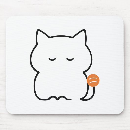 Tapis De Souris Chat roux dodu assis (Devant)