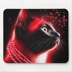 Tapis De Souris Chat Siamois Avec Aura Bijou De Rubis