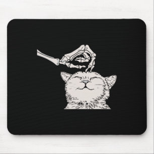 Tapis De Souris Chat Skeleton main Lazy Halloween Costume Cool os