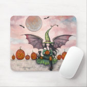 Tapis De Souris Chat sorcier amusant Halloween Mousepad (Avec souris)