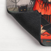 Tapis de souris Chat Sorcière Halloween (Coin)