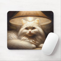 Chat sous une peinture à l'abat-jour