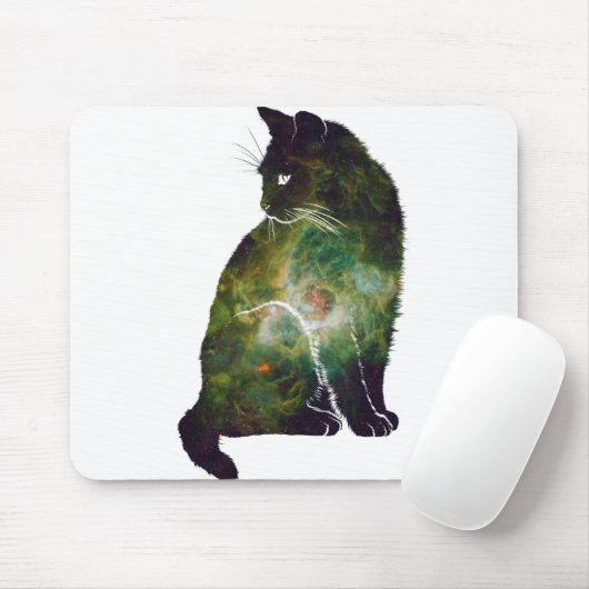 Tapis De Souris Chat spatial (Avec souris)