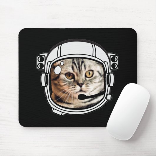 Tapis De Souris Chat spatial (Avec souris)