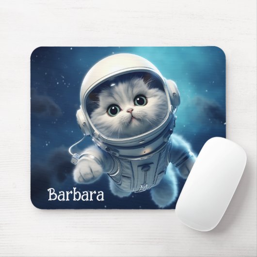 Tapis De Souris Chat spatial persan (Avec souris)