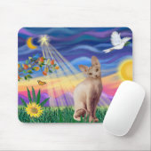 Tapis De Souris Chat Sphynx 1 - Crépuscule (Avec souris)