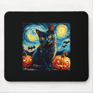 Tapis De Souris Chat Starry Nuit Van Gogh Amoureux des chats Citro