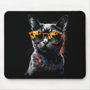 Tapis De Souris Chat Sungles - Animaux de compagnie Art Chat