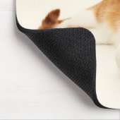 Tapis De Souris Chat sur arrière - plan blanc (Coin)