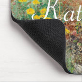 Tapis De Souris Chat sur Flowbed (Coin)