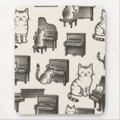 Tapis de souris Chat sur Piano (Devant)