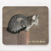 Tapis De Souris Chat Tabby Gris Fumé (Devant)