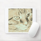 Tapis De Souris Chat Tabby Orange (Avec souris)