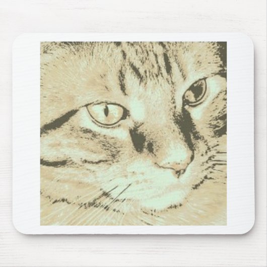 Tapis De Souris Chat Tabby Orange (Devant)