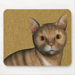 Tapis De Souris Chat Tabby Rouge