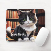 Tapis De Souris Chat temps de lecture (Avec souris)