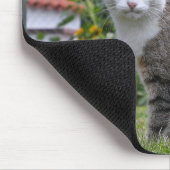 Tapis De Souris chat tigré dans le jardin (Coin)