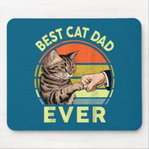 Tapis De Souris Chat tigré homme Papa Mari Père