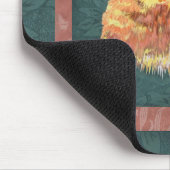 Tapis De Souris Chat tigré orange d'art de bruit sur la copie en (Coin)