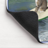 Tapis De Souris Chat Tigre Surfeur ! (Coin)
