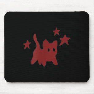 Tapis De Souris Chat Tomcat effrayant des années 90 Y2k a peur sou