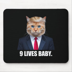 Tapis De Souris Chat Trump 9 Vies par Trump 2024 Gagne Victoire Va