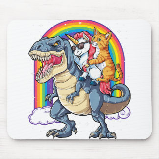 Tapis De Souris Chat Unicorn Dinosaur T rex Kitten Amant