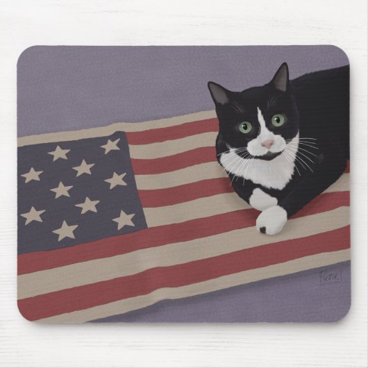 Tapis De Souris Chat USA (Devant)
