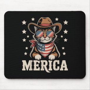 Tapis De Souris Chat Usa Merica 4 Juillet Hommes Femmes Enfants Dr