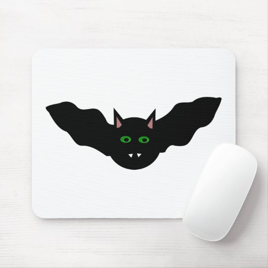 Tapis De Souris Chat Vampire face chauve Halloween Mousepad (Avec souris)