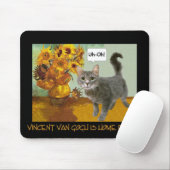 Tapis De Souris Chat vilain 3 de Van Gogh (Avec souris)