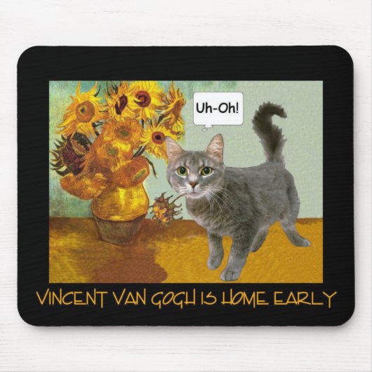 Tapis De Souris Chat vilain 3 de Van Gogh (Devant)