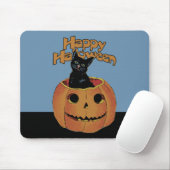 Tapis De Souris Chat vintage dans Jack'o'Lantern (Avec souris)