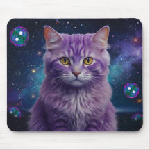 Tapis de souris chat violet – Cadeau parfait pour 