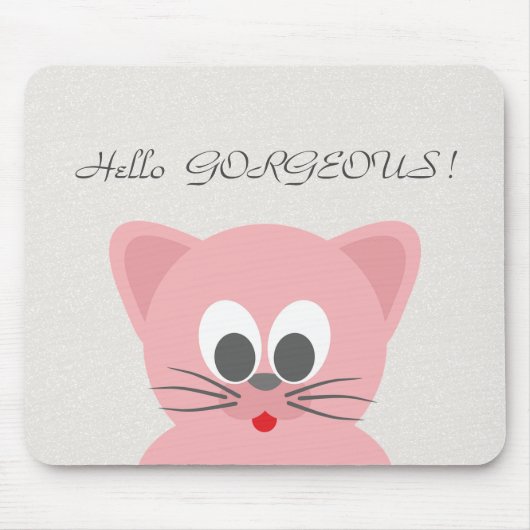 Tapis De Souris Chat Whimsical Quirky Glittery-Bonjour Gorgeek (Devant)