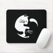 Tapis De Souris Chat Yin Yang Peace Love Interconnectées Idée cade (Avec souris)