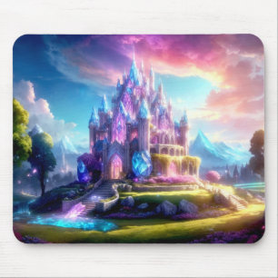 Tapis De Souris Château de cristal de conte de fée enchanté