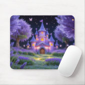 Tapis De Souris Château de Fairy de la Lavande Cachée Grove (Avec souris)