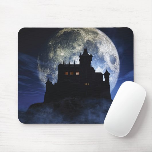 Tapis De Souris Château d'Imaginaire la nuit (Avec souris)