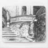 Tapis De Souris Château pencilart Monochrome noir & blanc (Devant)