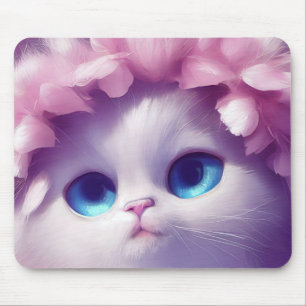 Tapis De Souris Chaton bébé moelleux en dessin animé avec de grand